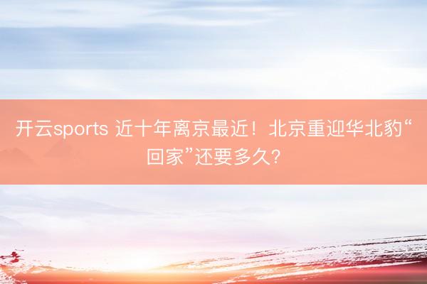 开云sports 近十年离京最近！北京重迎华北豹“回家”还要多久？