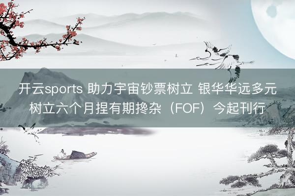 开云sports 助力宇宙钞票树立 银华华远多元树立六个月捏有期搀杂(FOF)今起刊行