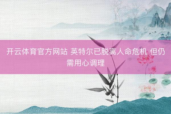 开云体育官方网站 英特尔已脱离人命危机 但仍需用心调理