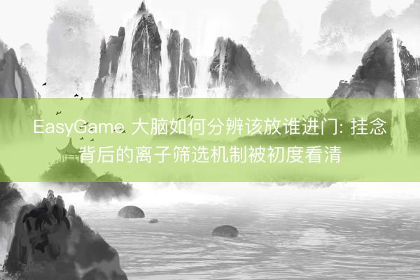 EasyGame 大脑如何分辨该放谁进门: 挂念背后的离子筛选机制被初度看清