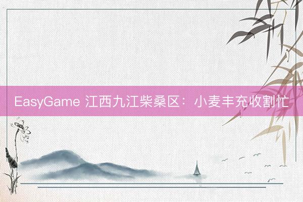 EasyGame 江西九江柴桑区:小麦丰充收割忙